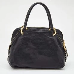 Marc Jacobs Black Leather Paradise Rio Satchel For Women 14 Marc Jacobs Black Leather Paradise Rio Satchel For Women -Marc Jacobs shop luxury women marc jacobs used handbags p622826 005