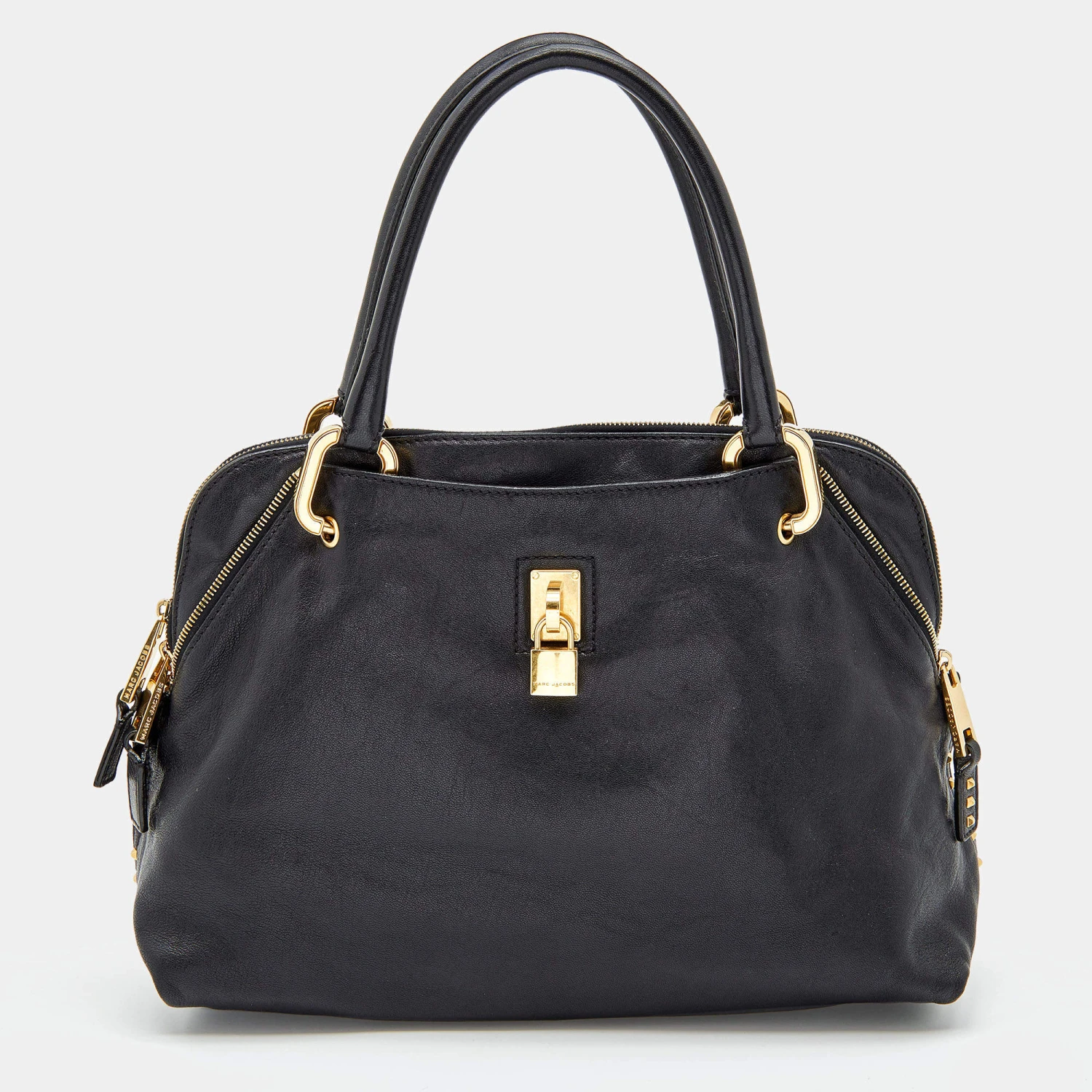 Marc Jacobs Black Leather Paradise Rio Satchel For Women 1 Marc Jacobs Black Leather Paradise Rio Satchel For Women