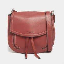 Marc Jacobs Brown Leather And Suede Flap Crossbody Bag For Women