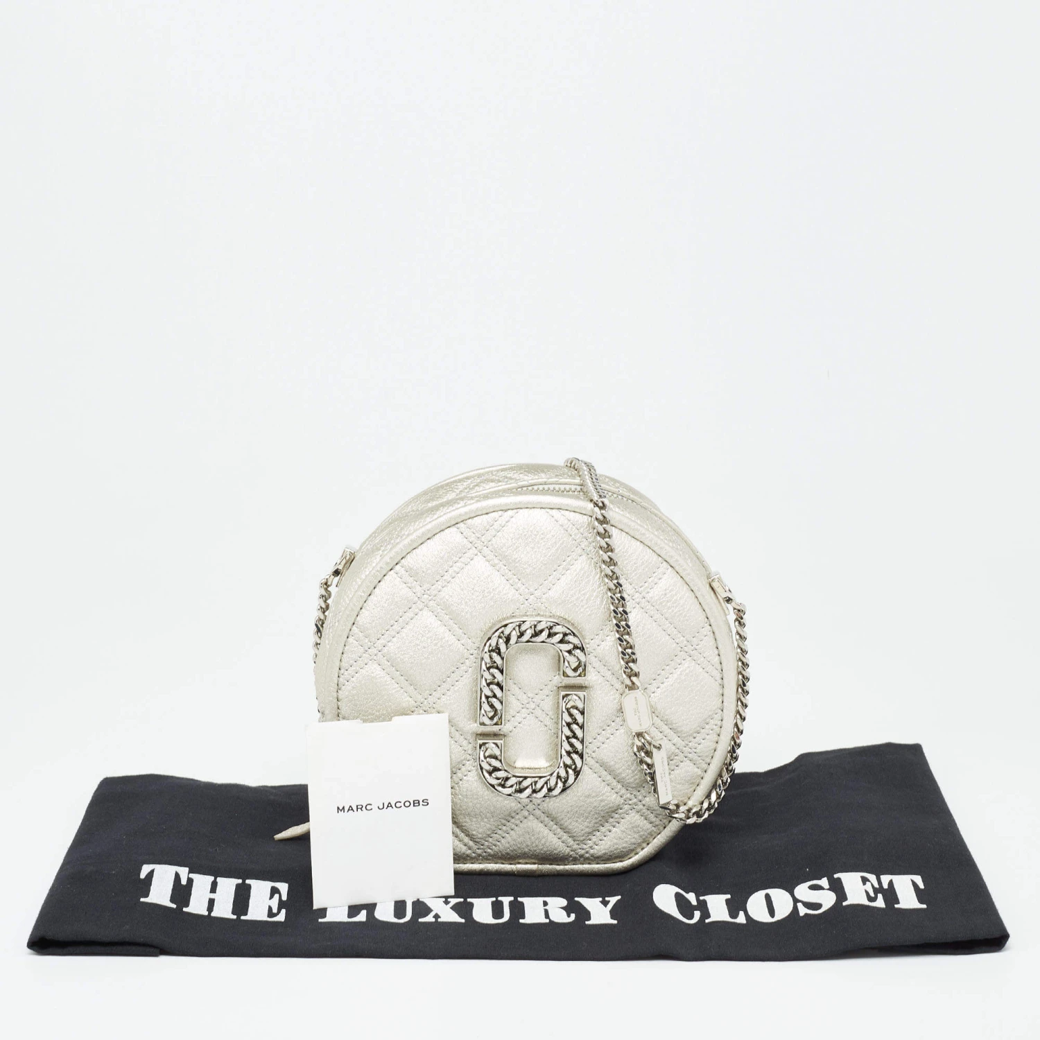 Marc Jacobs Silver Quilted Leather Christy Chain Shoulder Bag For Women 9 Marc Jacobs Silver Quilted Leather Christy Chain Shoulder Bag For Women - Image 9