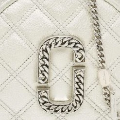 Marc Jacobs Silver Quilted Leather Christy Chain Shoulder Bag For Women 15 Marc Jacobs Silver Quilted Leather Christy Chain Shoulder Bag For Women -Marc Jacobs shop luxury women marc jacobs used handbags p631701 009