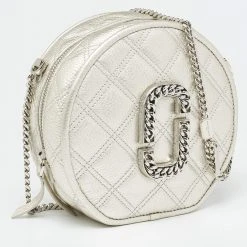 Marc Jacobs Silver Quilted Leather Christy Chain Shoulder Bag For Women 13 Marc Jacobs Silver Quilted Leather Christy Chain Shoulder Bag For Women -Marc Jacobs shop luxury women marc jacobs used handbags p631701 010