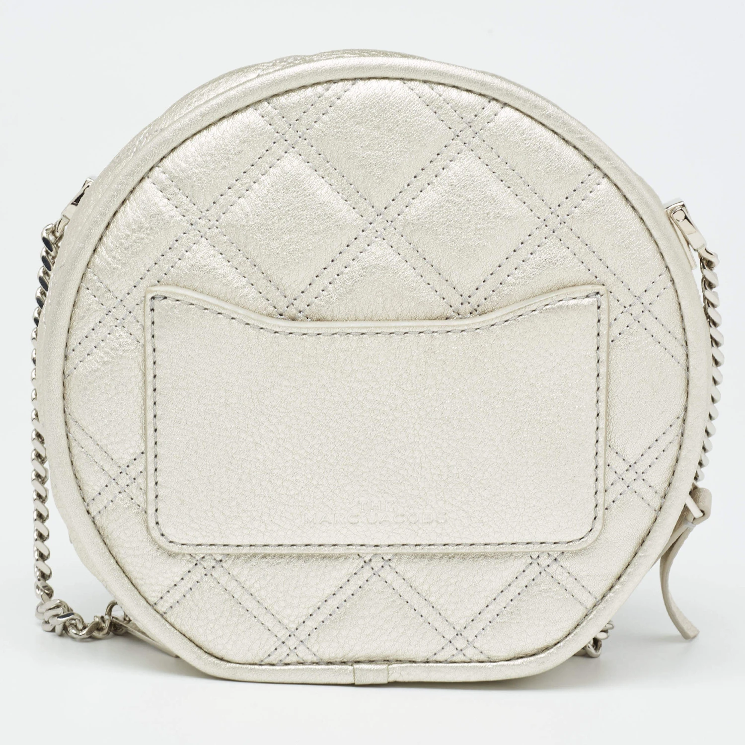 Marc Jacobs Silver Quilted Leather Christy Chain Shoulder Bag For Women 4 Marc Jacobs Silver Quilted Leather Christy Chain Shoulder Bag For Women - Image 4