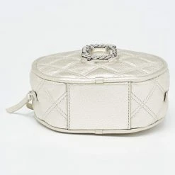 Marc Jacobs Silver Quilted Leather Christy Chain Shoulder Bag For Women 16 Marc Jacobs Silver Quilted Leather Christy Chain Shoulder Bag For Women -Marc Jacobs shop luxury women marc jacobs used handbags p631701 012