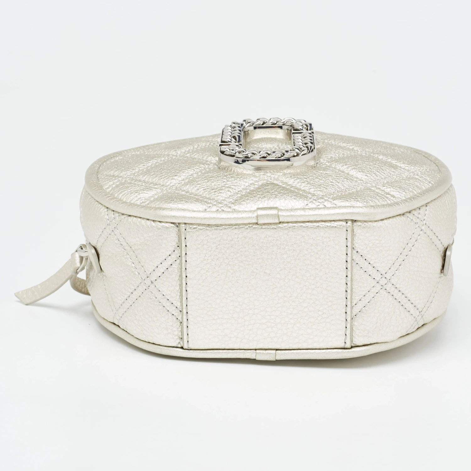 Marc Jacobs Silver Quilted Leather Christy Chain Shoulder Bag For Women 6 Marc Jacobs Silver Quilted Leather Christy Chain Shoulder Bag For Women - Image 6