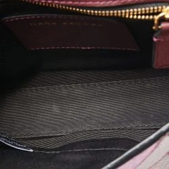 Marc Jacobs Burgundy Leather And Snakeskin Embossed Leather J Patchwork Shoulder Bag For Women -Marc Jacobs shop luxury women marc jacobs used handbags p634287 009