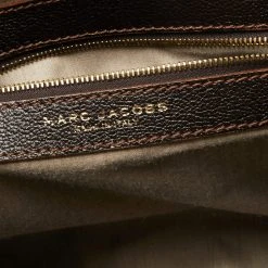 Marc Jacobs Dark Choco Brown Quilted Leather Stam Satchel For Women 19 Marc Jacobs Dark Choco Brown Quilted Leather Stam Satchel For Women -Marc Jacobs shop luxury women marc jacobs used handbags p635439 011
