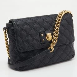 Marc Jacobs Black Quilted Leather Flap Chain Shoulder Bag For Women 13 Marc Jacobs Black Quilted Leather Flap Chain Shoulder Bag For Women -Marc Jacobs shop luxury women marc jacobs used handbags p647928 002