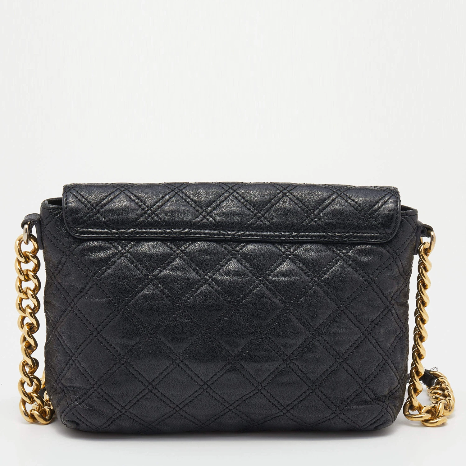 Marc Jacobs Black Quilted Leather Flap Chain Shoulder Bag For Women 4 Marc Jacobs Black Quilted Leather Flap Chain Shoulder Bag For Women - Image 4