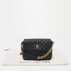 Marc Jacobs Black Quilted Leather Flap Chain Shoulder Bag For Women 19 Marc Jacobs Black Quilted Leather Flap Chain Shoulder Bag For Women -Marc Jacobs shop luxury women marc jacobs used handbags p647928 010