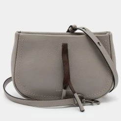 Marc Jacobs Grey Leather Maverick Crossbody Bag For Women
