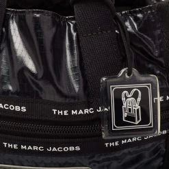Marc Jacobs Black Polyester Mini Ripstop Tote For Women -Marc Jacobs shop luxury women marc jacobs used handbags p657957 005