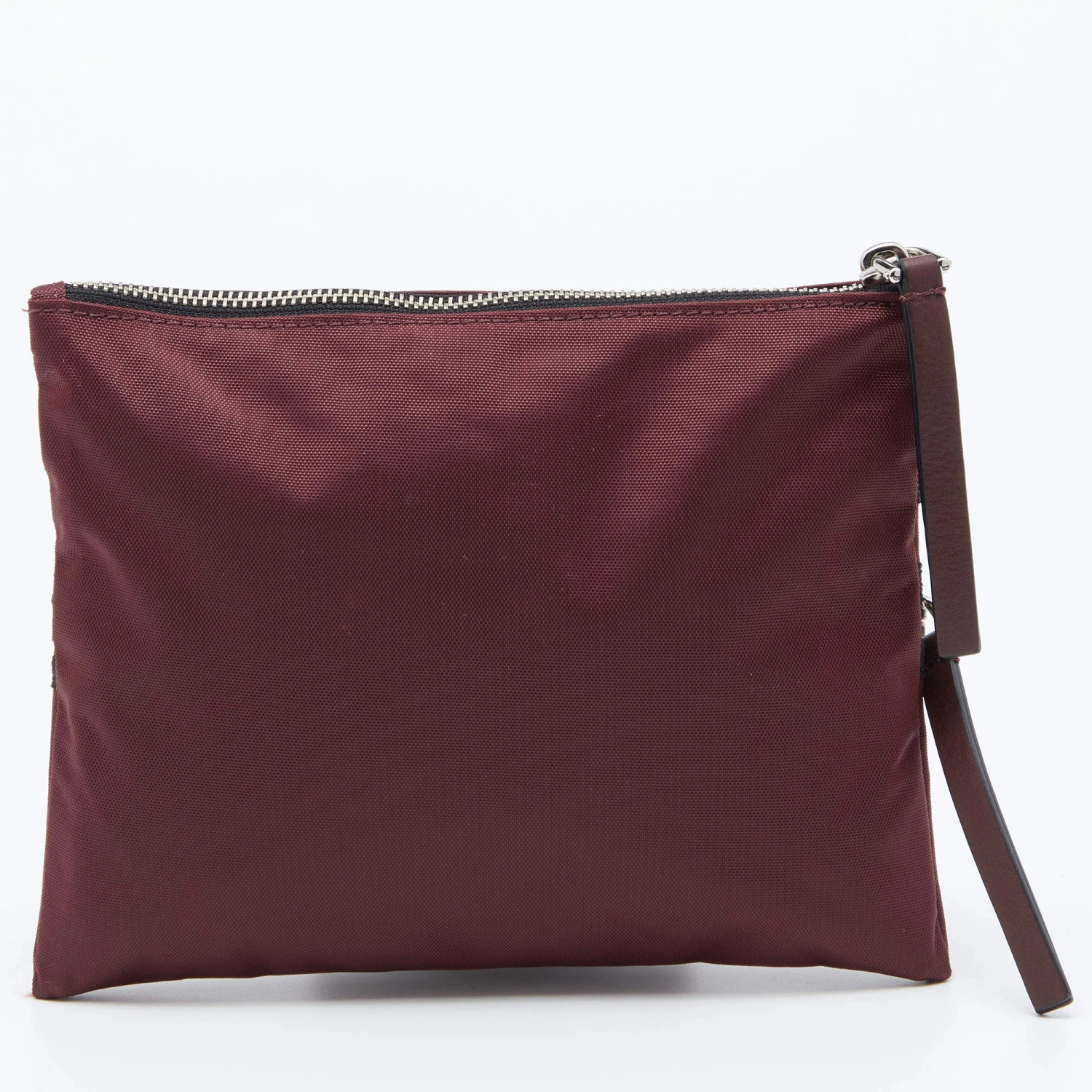 Marc Jacobs Burgundy Nylon And Leather Top Zip Clutch For Women 4 Marc Jacobs Burgundy Nylon And Leather Top Zip Clutch For Women - Image 4