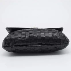 Marc Jacobs Black Woven Leather Hutton Clutch For Women -Marc Jacobs shop luxury women marc jacobs used handbags p661213 003