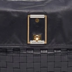 Marc Jacobs Black Woven Leather Hutton Clutch For Women -Marc Jacobs shop luxury women marc jacobs used handbags p661213 007