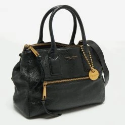 Marc Jacobs Black Leather Recruit East West Tote For Women -Marc Jacobs shop luxury women marc jacobs used handbags p663749 004