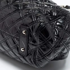 Marc Jacobs Black Quilted Patent Leather Stam Satchel For Women 24 Marc Jacobs Black Quilted Patent Leather Stam Satchel For Women -Marc Jacobs shop luxury women marc jacobs used handbags p667828 005