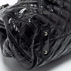 Marc Jacobs Black Quilted Patent Leather Stam Satchel For Women 25 Marc Jacobs Black Quilted Patent Leather Stam Satchel For Women -Marc Jacobs shop luxury women marc jacobs used handbags p667828 006