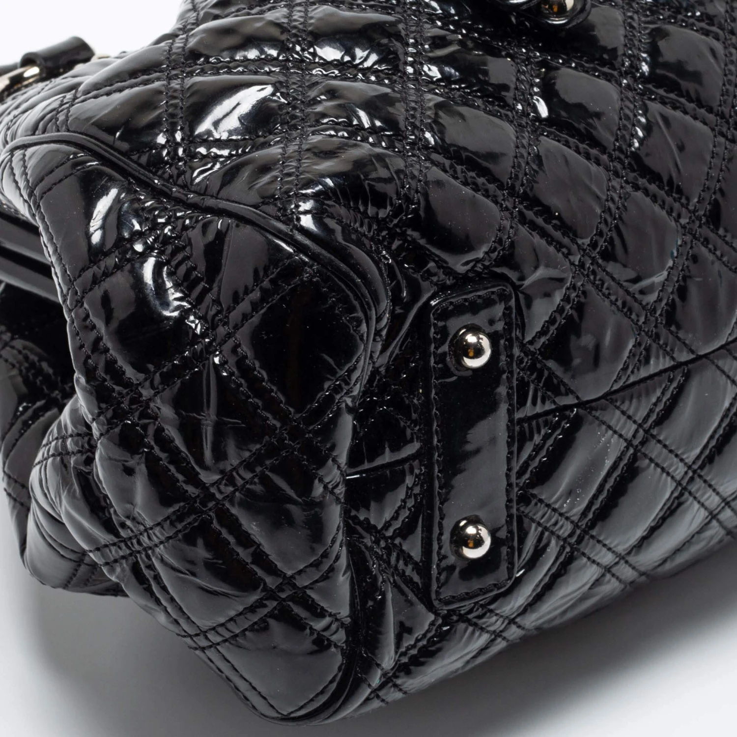 Marc Jacobs Black Quilted Patent Leather Stam Satchel For Women 13 Marc Jacobs Black Quilted Patent Leather Stam Satchel For Women - Image 13