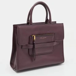 Marc Jacobs Burgundy Leather Madison North South Tote For Women -Marc Jacobs shop luxury women marc jacobs used handbags p668807 004