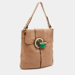 Marc Jacobs Beige Leather Stone Embellished Shoulder Bag For Women -Marc Jacobs shop luxury women marc jacobs used handbags p668853 006