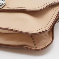 Marc Jacobs Beige Leather Crystal Embellished Flap Top Handle Bag For Women 20 Marc Jacobs Beige Leather Crystal Embellished Flap Top Handle Bag For Women -Marc Jacobs shop luxury women marc jacobs used handbags p668878 1656662630 011