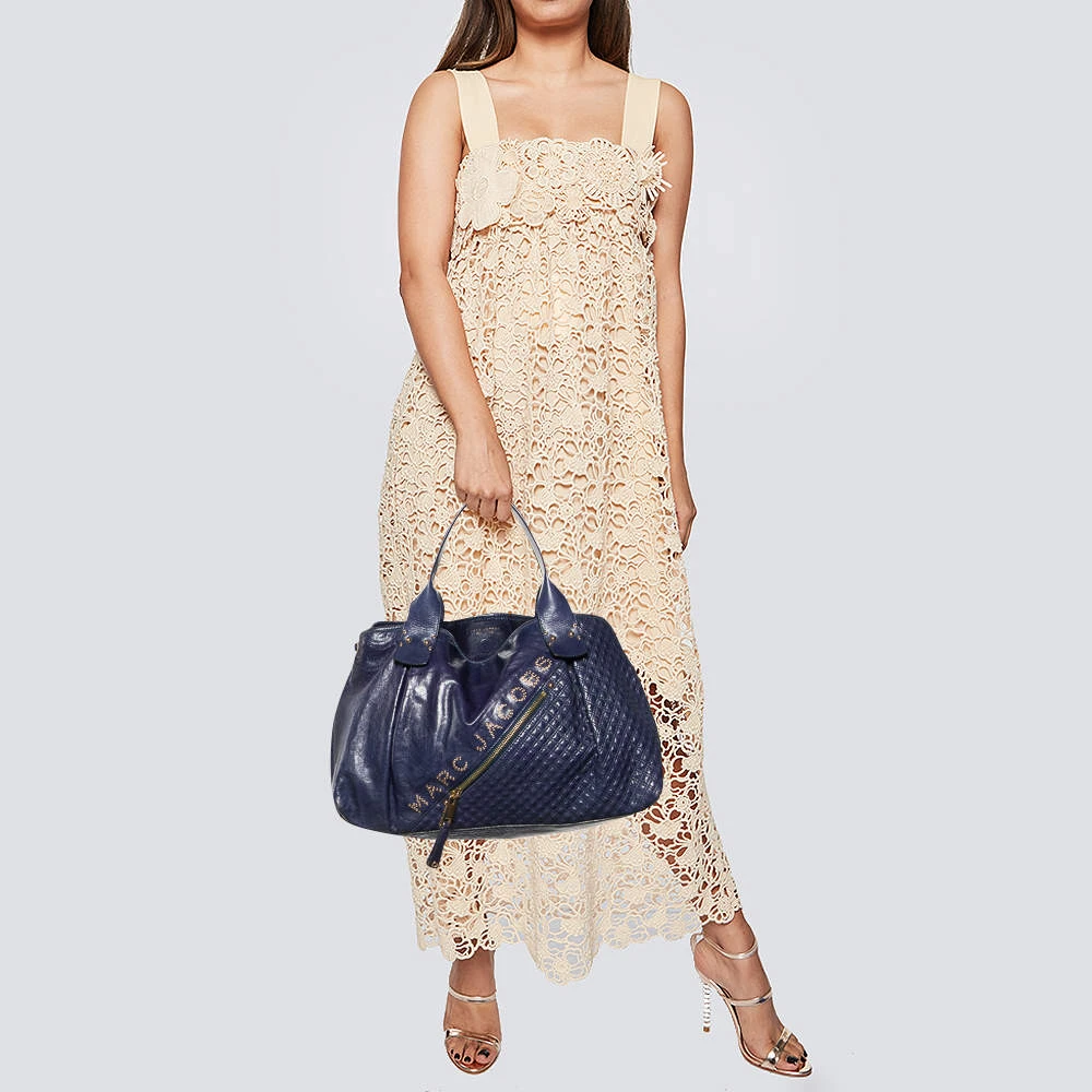 Marc Jacobs Purple Leather Eyelet Tote For Women 2 Marc Jacobs Purple Leather Eyelet Tote For Women - Image 2