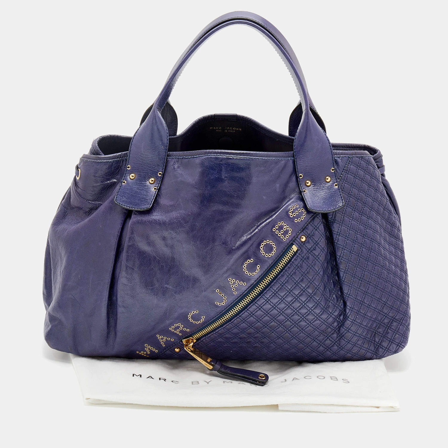 Marc Jacobs Purple Leather Eyelet Tote For Women 9 Marc Jacobs Purple Leather Eyelet Tote For Women - Image 9