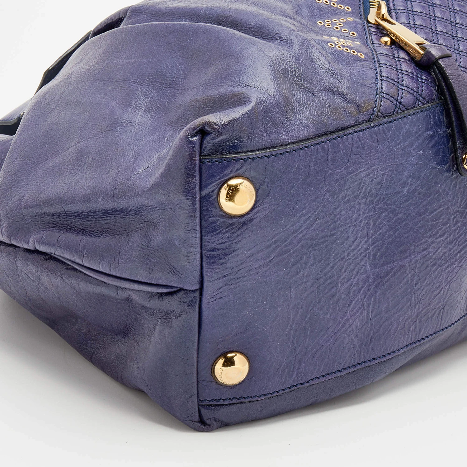 Marc Jacobs Purple Leather Eyelet Tote For Women 10 Marc Jacobs Purple Leather Eyelet Tote For Women - Image 10