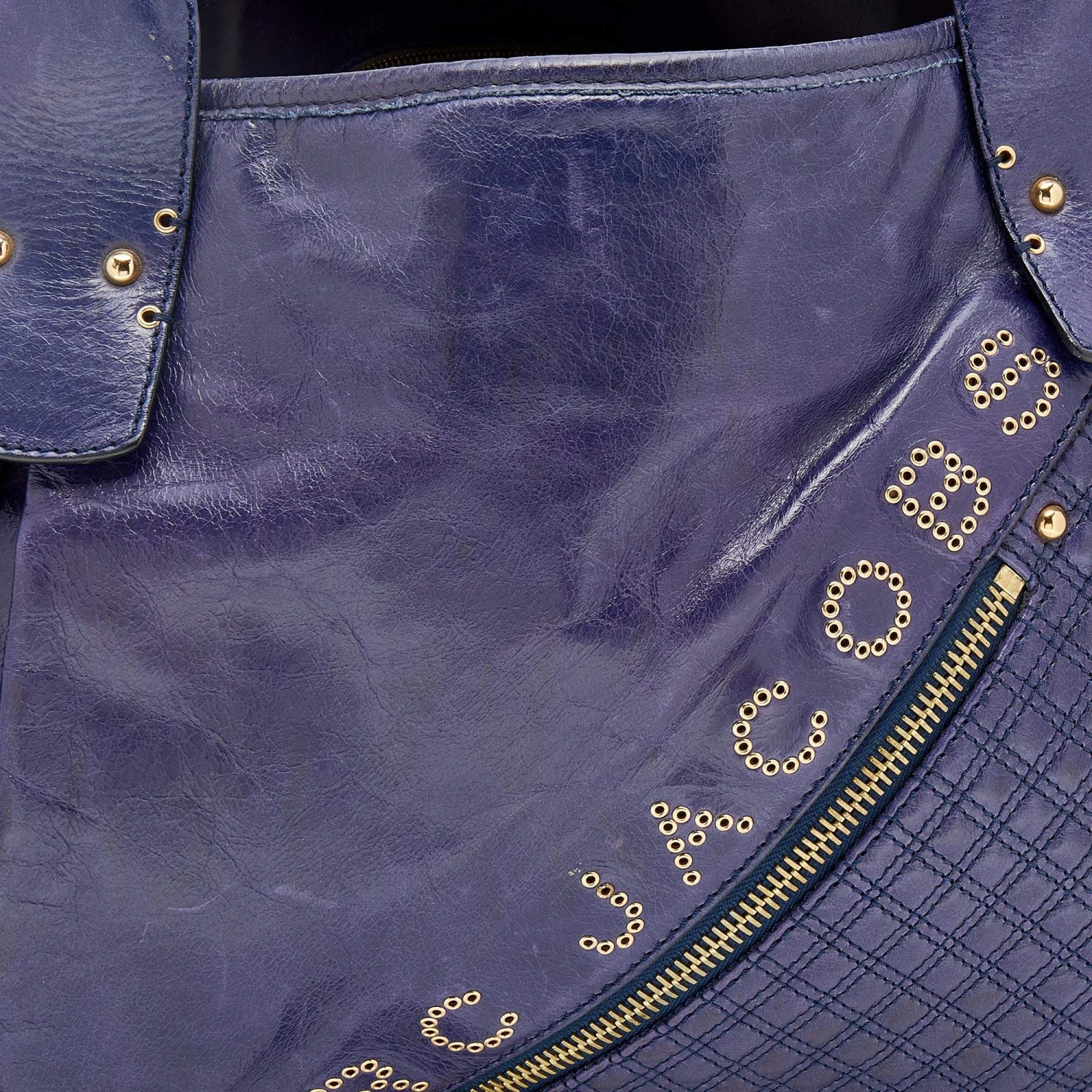 Marc Jacobs Purple Leather Eyelet Tote For Women 5 Marc Jacobs Purple Leather Eyelet Tote For Women - Image 5