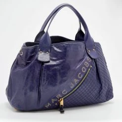 Marc Jacobs Purple Leather Eyelet Tote For Women 13 Marc Jacobs Purple Leather Eyelet Tote For Women -Marc Jacobs shop luxury women marc jacobs used handbags p669655 012