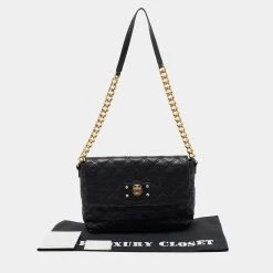 Marc Jacobs Black Quilted Leather Day To Night Single Shoulder Bag For Women -Marc Jacobs shop luxury women marc jacobs used handbags p673812 008