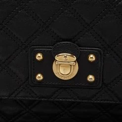 Marc Jacobs Black Quilted Leather Day To Night Single Shoulder Bag For Women -Marc Jacobs shop luxury women marc jacobs used handbags p673812 009