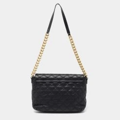 Marc Jacobs Black Quilted Leather Day To Night Single Shoulder Bag For Women -Marc Jacobs shop luxury women marc jacobs used handbags p673812 012