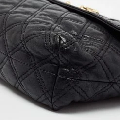 Marc Jacobs Black Quilted Leather Day To Night Single Shoulder Bag For Women -Marc Jacobs shop luxury women marc jacobs used handbags p673812 015