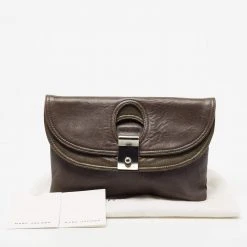 Marc Jacobs Dark Grey Leather Daydream Eugenie Honeydew Clutch For Women -Marc Jacobs shop luxury women marc jacobs used handbags p676581 005