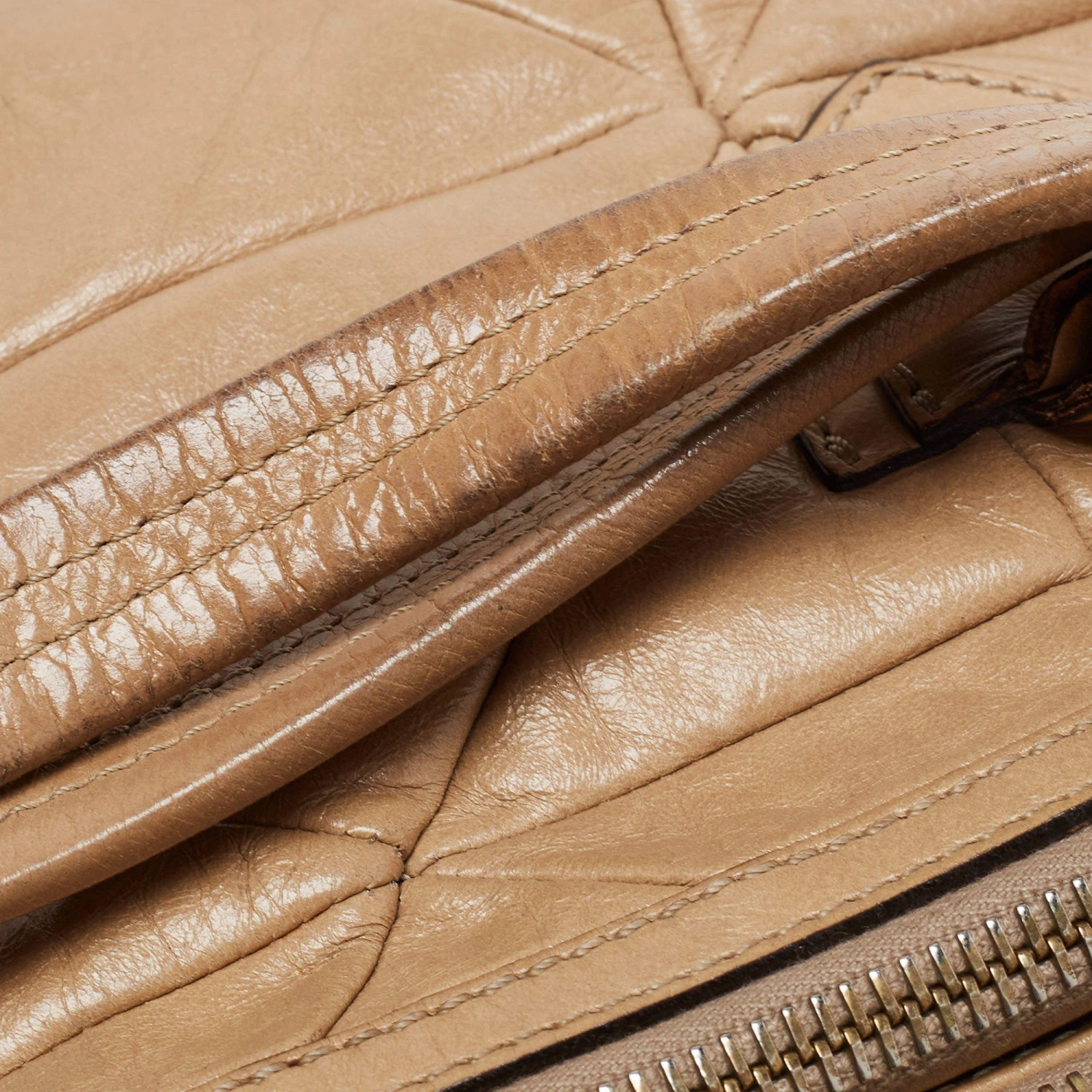 Marc Jacobs Beige Leather Patchwork Ines Satchel For Women 6 Marc Jacobs Beige Leather Patchwork Ines Satchel For Women - Image 6