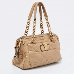 Marc Jacobs Beige Leather Patchwork Ines Satchel For Women 22 Marc Jacobs Beige Leather Patchwork Ines Satchel For Women -Marc Jacobs shop luxury women marc jacobs used handbags p684569 023