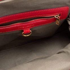 Marc Jacobs Red Snake Skin Embossed Leather Stam Satchel For Women -Marc Jacobs shop luxury women marc jacobs used handbags p685130 003