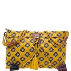 Marc Jacobs Yellow Python Memphis Clutch For Women