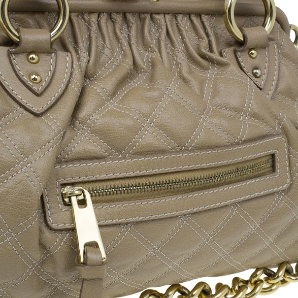 Marc Jacobs Beige Quilted Leather Stam Bag For Women 10 Marc Jacobs Beige Quilted Leather Stam Bag For Women - Image 10