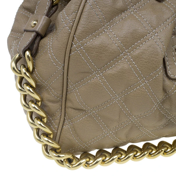 Marc Jacobs Beige Quilted Leather Stam Bag For Women 11 Marc Jacobs Beige Quilted Leather Stam Bag For Women - Image 11