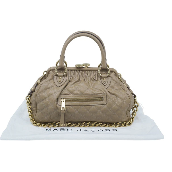 Marc Jacobs Beige Quilted Leather Stam Bag For Women 16 Marc Jacobs Beige Quilted Leather Stam Bag For Women - Image 16