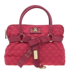Marc Jacobs Red Quilted Jersey Bruna Bow Satchel For Women