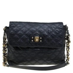 Marc Jacobs Black Quilted Leather The XL Shoulder Bag For Women