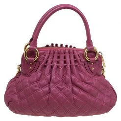 Marc Jacobs Burgundy Quilted Leather Cecilia Satchel For Women 13 Marc Jacobs Burgundy Quilted Leather Cecilia Satchel For Women -Marc Jacobs shop luxury women marc jacobs used handbags p82709 004