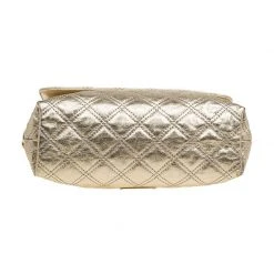 Marc Jacobs Gold Quilted Leather Large Bow Shoulder Bag For Women -Marc Jacobs shop luxury women marc jacobs used handbags p83145 005