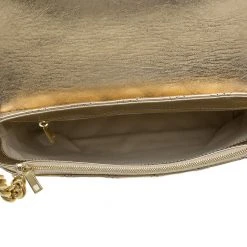 Marc Jacobs Gold Quilted Leather Large Bow Shoulder Bag For Women -Marc Jacobs shop luxury women marc jacobs used handbags p83145 006