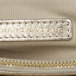 Marc Jacobs Gold Quilted Leather Large Bow Shoulder Bag For Women -Marc Jacobs shop luxury women marc jacobs used handbags p83145 007