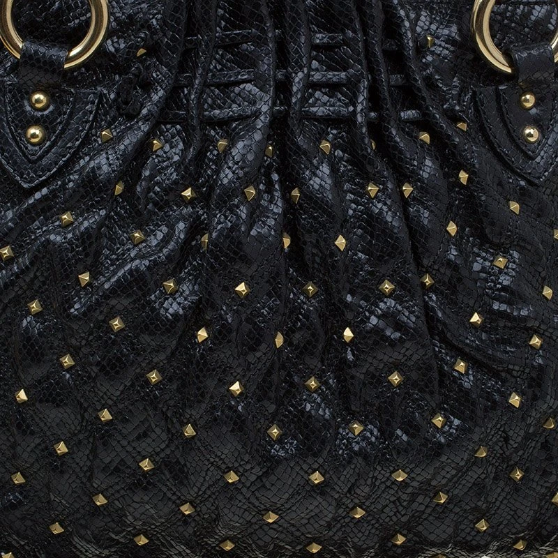 Marc Jacobs Black Embossed Snakeskin Studded Cecilia Satchel For Women 5 Marc Jacobs Black Embossed Snakeskin Studded Cecilia Satchel For Women - Image 5